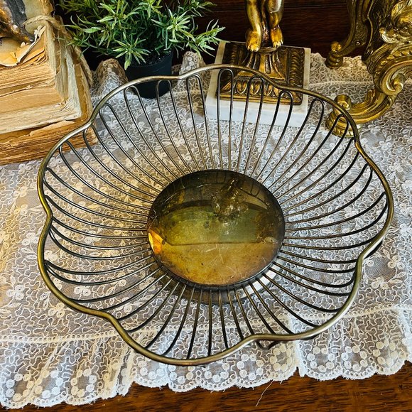 Vintage Other - VTG silver bread basket
